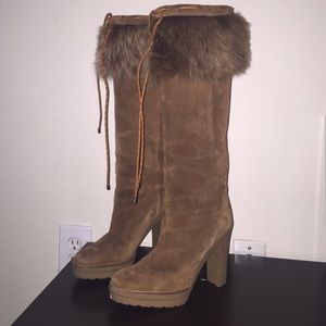 Boots with shearling trim, Ralph Lauren